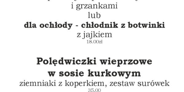 DANIE DNIA NIEDZIELA 06.07.2025.