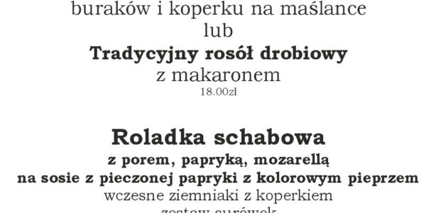 DANIE DNIA NIEDZIELA 22.06.2025.